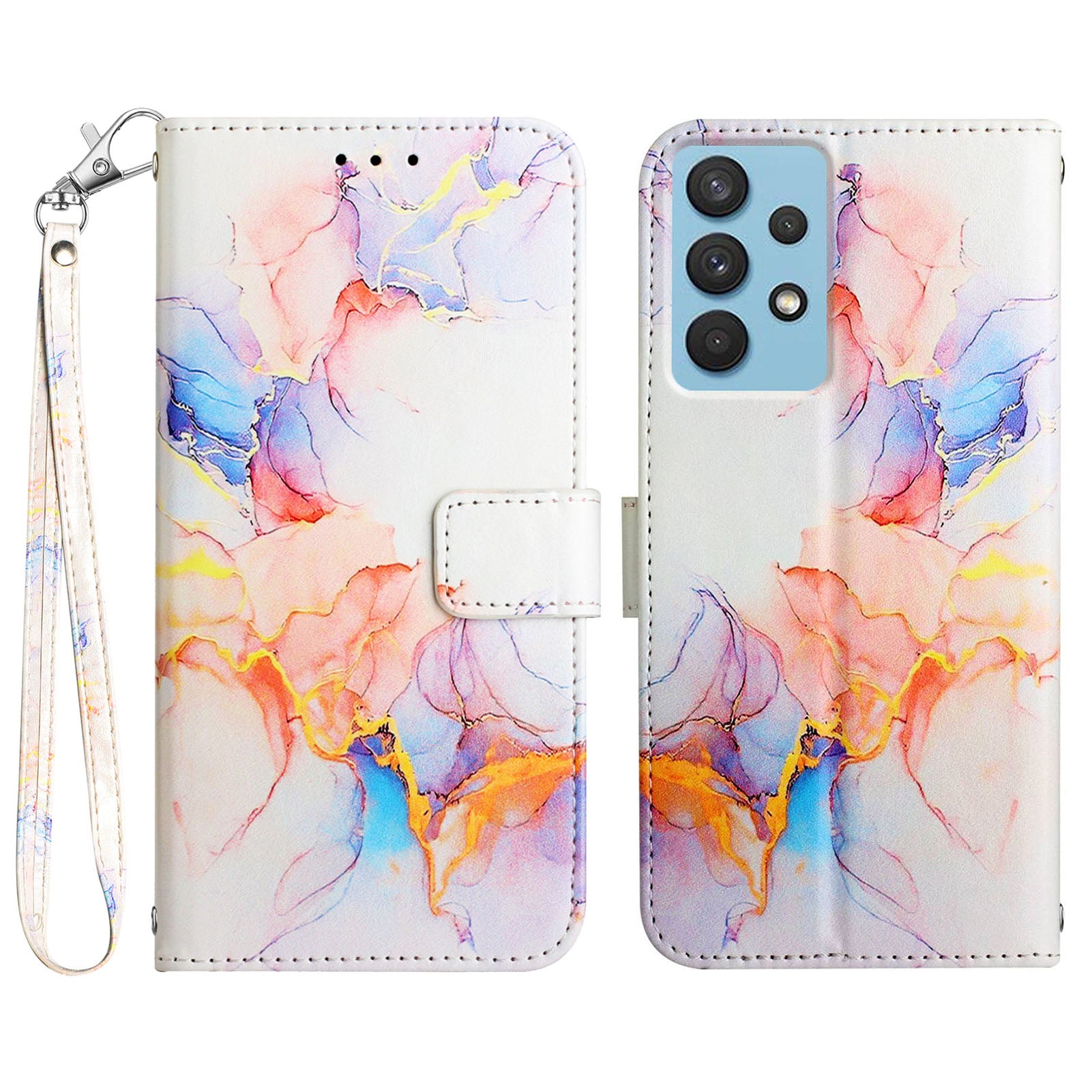 Kožený potisk vzoru YB Series-5 pro Samsung Galaxy A13 4G pouzdro na telefon Mramorový vzor kožený obal na peněženku s popruhem Kožený potisk vzoru YB Series-5 pro Samsung Galaxy A13 4G pouzdro na telefon Mramorový vzor kožený obal na peněženku s popruhem